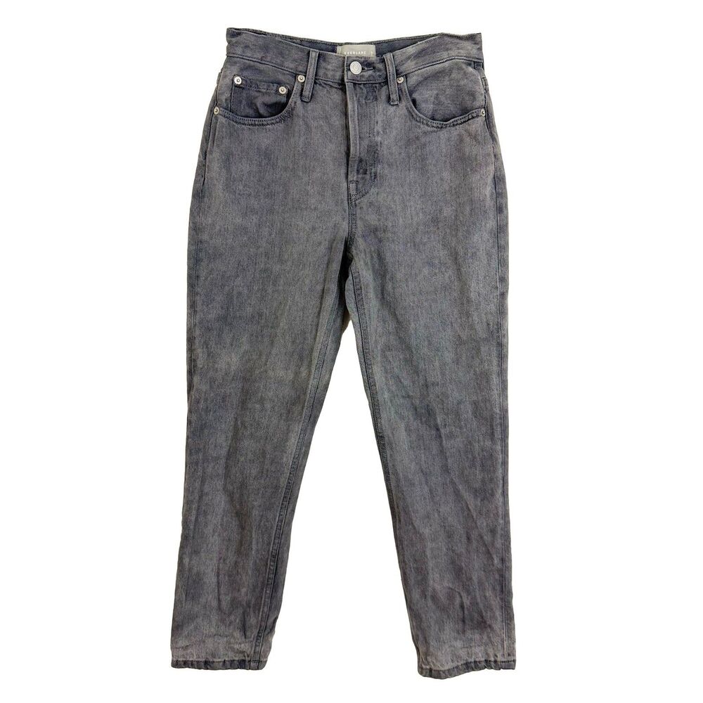EVERLANE 90's Cheeky Jean 26 Crop Organic Cotton Button Fly Gray EUC B30